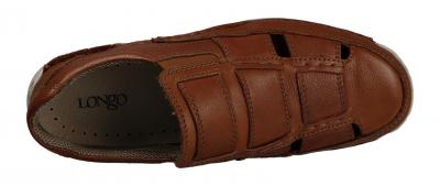 Longo Herren Halbschuh/Slipper cognac/taupe (Braun) 1046027