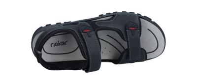 Rieker Herren Sandale schwarz/schwarz/schw (Schwarz) 25055-00