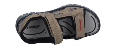 Rieker Herren Sandale 267 steppe/kiesel/schwar (Beige) 26761-65