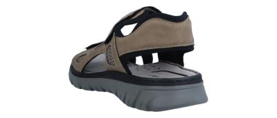 Rieker Herren Sandale 267 steppe/kiesel/schwar (Beige) 26761-65
