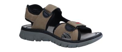 Rieker Herren Sandale 267 steppe/kiesel/schwar (Beige) 26761-65