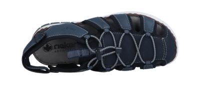 Rieker Herren Sandale pazifik/schwarz/deni (Blau) 25246-14