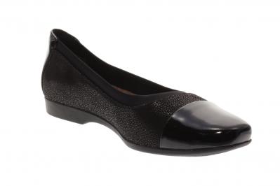 Clarks Damen Pumps/Ballerina Un Darcey Cap black  combi (Schwarz) 26144963