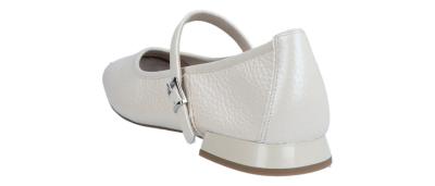Caprice Damen Ballerina ecru perl. (Elfenbein) 9-9-22100-44-110