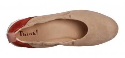 Think Damen Ballerina CUGAL NUDE/KOMBI (Beige) 6-86210-29