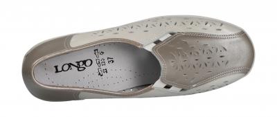 Longo Damen Halbschuh/Slipper Longo G beige/platin (Grau) 1006543