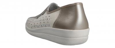 Longo Damen Halbschuh/Slipper Longo G beige/platin (Grau) 1006543