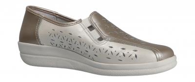 Longo Damen Halbschuh/Slipper Longo G beige/platin (Grau) 1006543