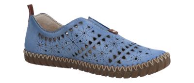 Rieker Damen Slipper M28 whiteroyal/cayenne (Blau) M2852-12