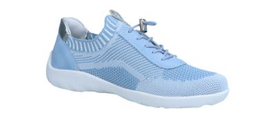 Rieker Damen Halbschuh R35 adria- weiss/aqua/si (Blau) R3518-12