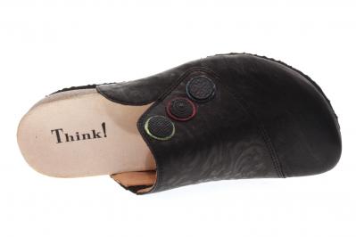 Think Damen Pantolette Julia SZ/KOMBI (Schwarz) 5-85343-09