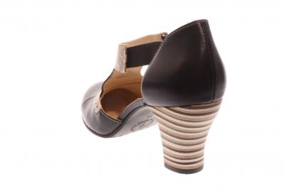 Ghibi Damen Sandale schwarz/weiß (Schwarz) A042