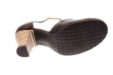 Ghibi Damen Sandale schwarz/weiß (Schwarz) A042