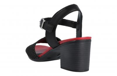 Remonte Damen Sandale schwarz/silber/schwa (Schwarz) D2152-02
