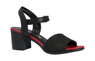 Remonte Damen Sandale schwarz/silber/schwa (Schwarz) D2152-02