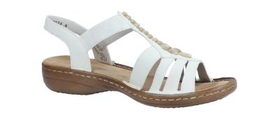 Rieker Damen Sandale offwhite (Weiß) 60806-80