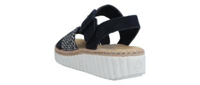 Rieker Damen Sandale 692 schwarz/schwarz-sand (Schwarz) 69269-00
