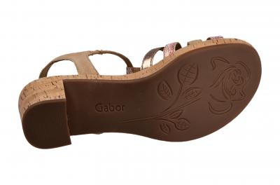 Gabor Damen Sandale caramel k.(Kork) (Beige) 42.774.24