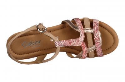 Gabor Damen Sandale caramel k.(Kork) (Beige) 42.774.24
