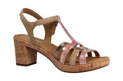 Gabor Damen Sandale caramel k.(Kork) (Beige) 42.774.24