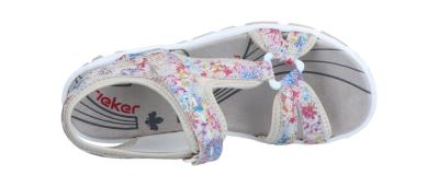Rieker Damen Sandale 688 multi/perlcreme (Mehrfarbig) 68879-95