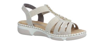 Rieker Damen Sandale 662 beige 66201-62