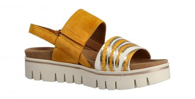 Gabor Damen Sandale mango (gold) (Gelb) 42.880.81