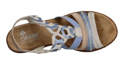 Rieker Damen Sandale perle/sky/altrosa (Mehrfarbig) V1975-60
