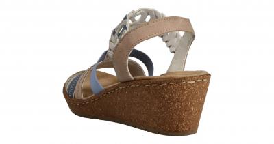 Rieker Damen Sandale perle/sky/altrosa (Mehrfarbig) V1975-60