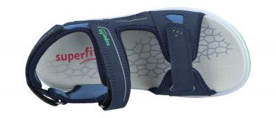 Superfit Kinder Sandale Criss Cross BLAU/GRÜN (Blau) 1-000583-8000