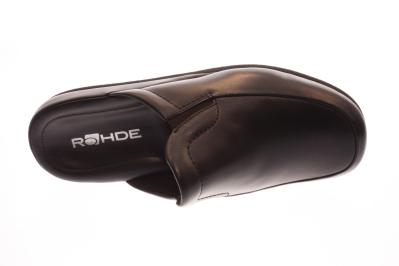 Rohde Herren Hausschuh Pantolette Kaltfutte schwarz 6607/90