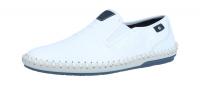Rieker Herren Halbschuh/Slipper hartweiss/pazifik (Weiß) B4551-81