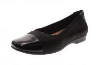 Clarks Damen Pumps/Ballerina Un Darcey Cap black  combi (Schwarz) 26144963