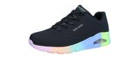 Skechers Damen Halbschuh/Sneaker UNO- Rainbow Souls black/mint (Schwarz) 155134 BKMN