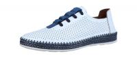 Manitu Damen Halbschuh blau weiss (Weiß) 850095-05