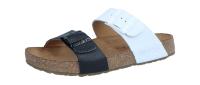 Haflinger Damen Pantolette Bio Andrea weiß/schwarz (Mehrfarbig) 819016/2335