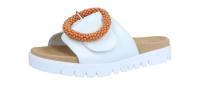 Gabor Damen Pantolette weiss (cognac) (Weiß) 63.745.21