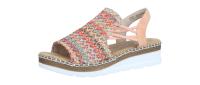Rieker Damen Sandale multi/aprikot (Mehrfarbig) V1241-90