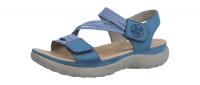 Rieker Damen Sandale royal/jeans-weiss (Blau) 64870-14