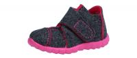 Superfit Kinder Hausschuh Happy grau/pink (Grau) 0-800293-0200